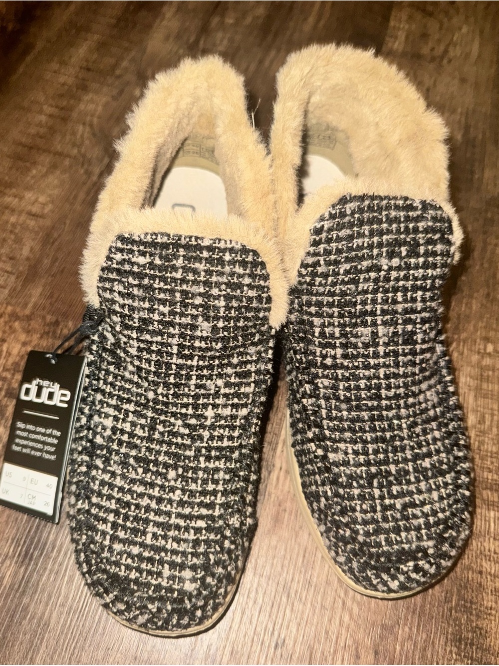 Hey Dude Denny Fleece-Lined Slip-Ons NWT